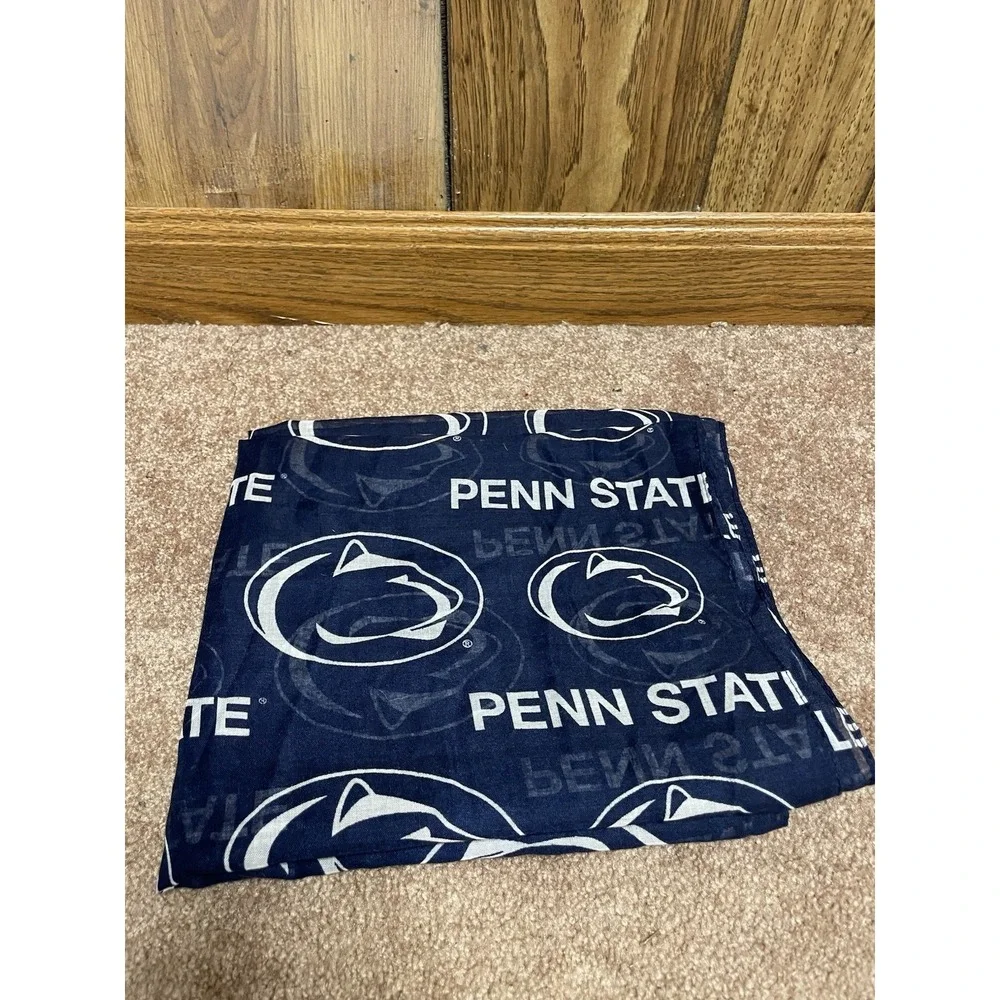 Penn State Nittany Lions Logo Sheer Infinity‎ Scarf NCAA Blue White